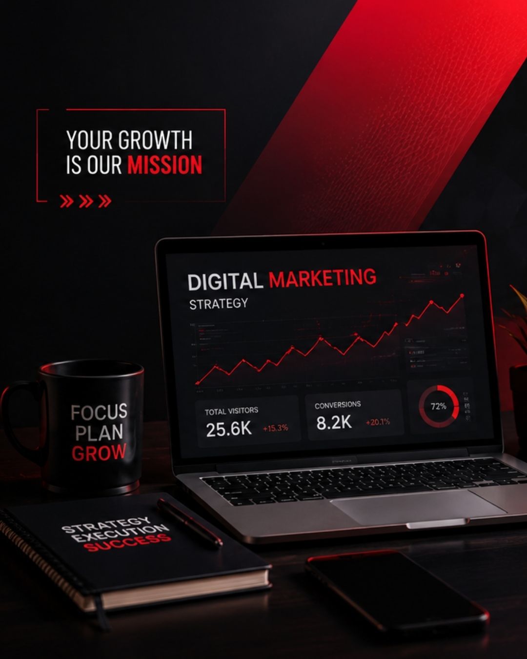 Green Black Bold About Us Instagram Post